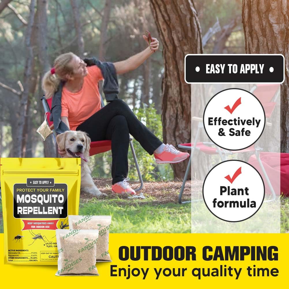 XLCKODY Mosquito Repellent Pouches, Mosquito Repellent for Patio, Mosquito Repellent Outdoor Patio, Mosquito Deterrent Indoor,Mosquito Control, Keep Mosquitoes Away from Home,Patio,Camping,Car&More-8P
