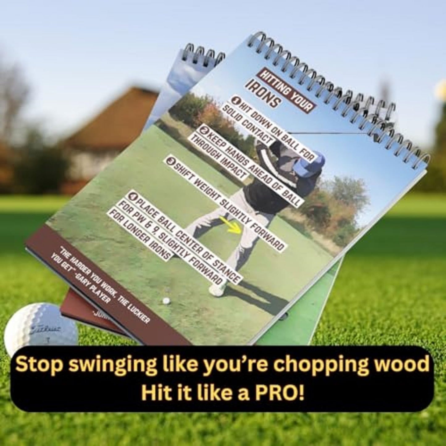 Golf Cheat Sheets β Guide for Golf Swing Improvement - 175+ Essential Tips for 36 Different Shots β Waterproof and Durable Pocket Golf Training Aid - Ultimate Golf Accessories for Golf Swing Training