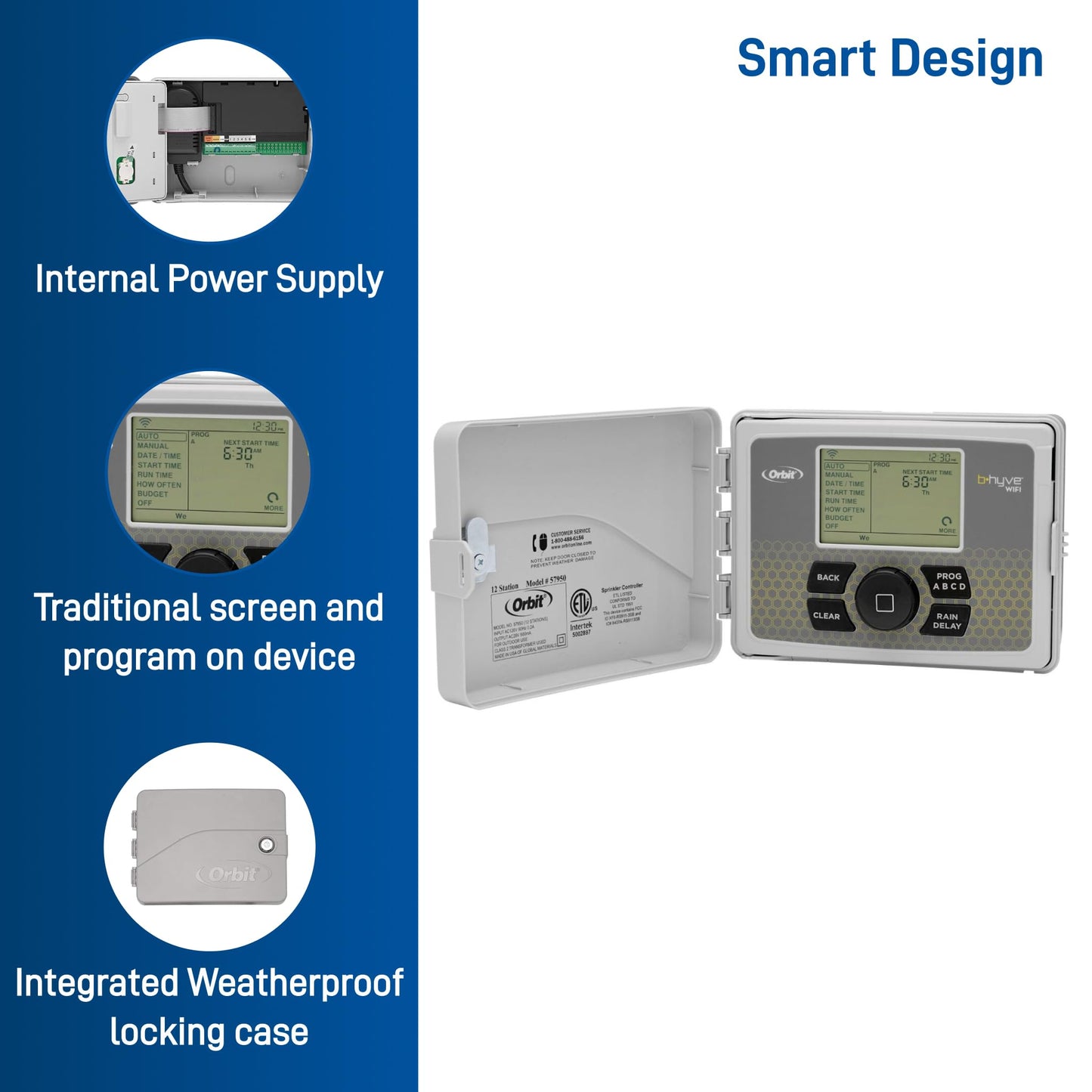 Orbit B-hyve 12-Zone Smart Indoor/Outdoor Sprinkler Controller