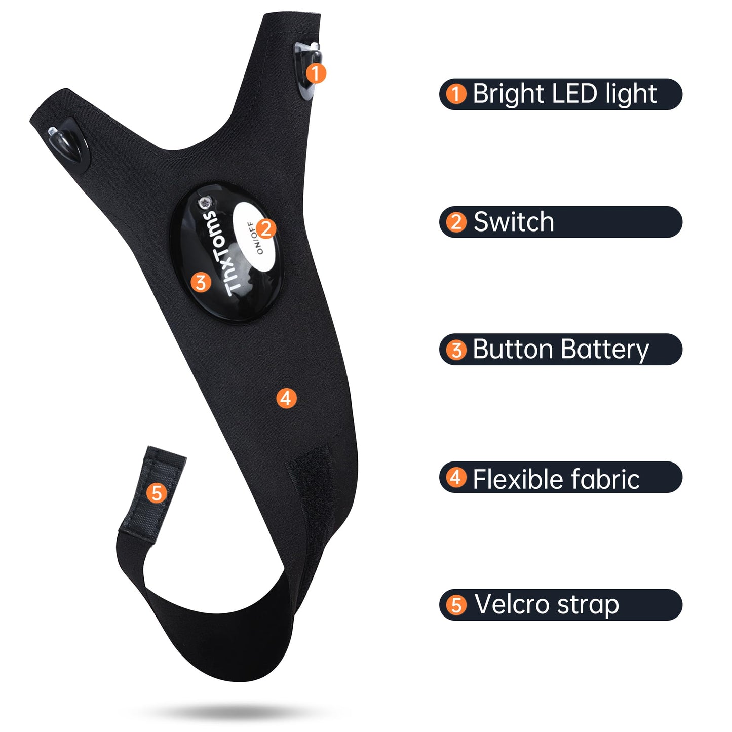 ThxToms LED Flashlight Gloves,Father Gifts for Men Him,Christmas Birthday Gifts for Dad Father Husband, Cool Gadgets Tools for Repairing Fishing Camping, 1 Pair Black