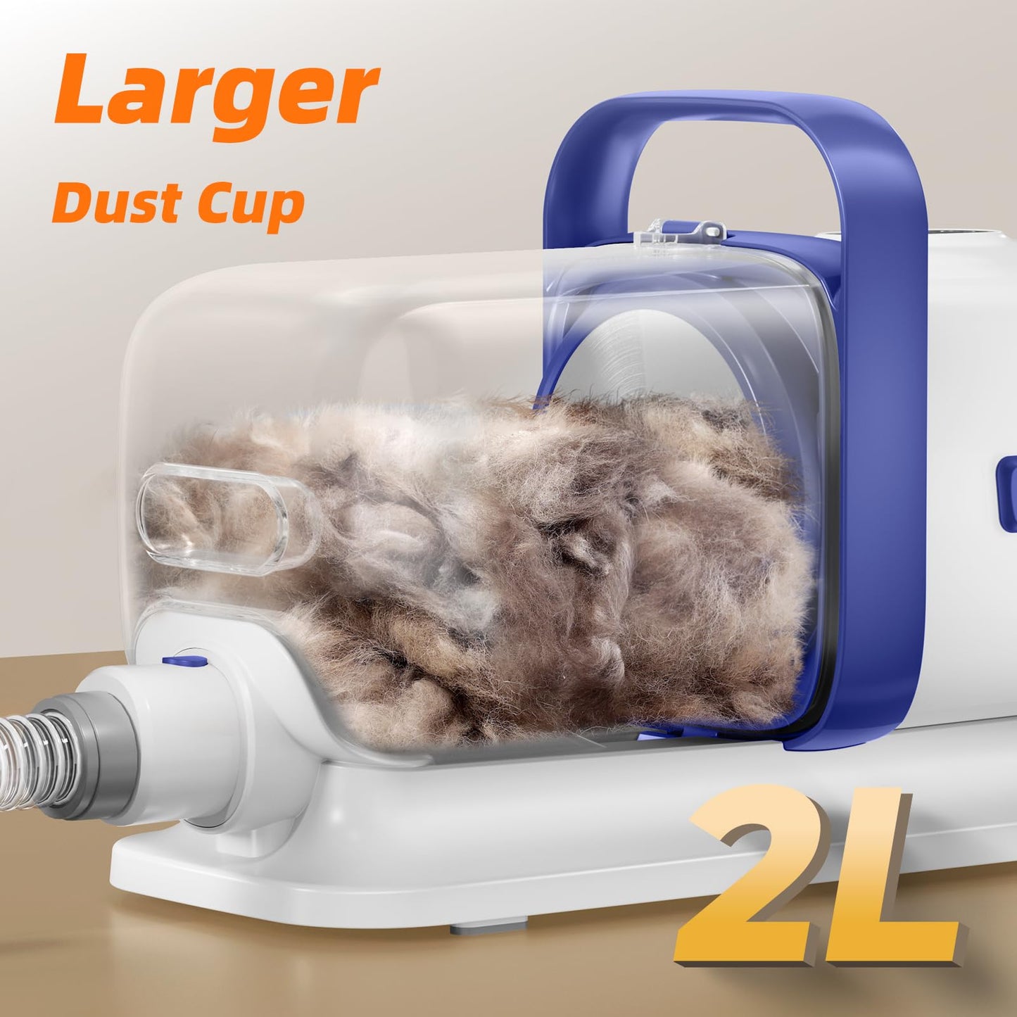 buenkee Dog Grooming Kit with Pet Grooming Vacuum, Dog Clipper, Pet Shedding Brush, Cleaning Tool in 1, Low Noise Dogs Vacuum for Cats