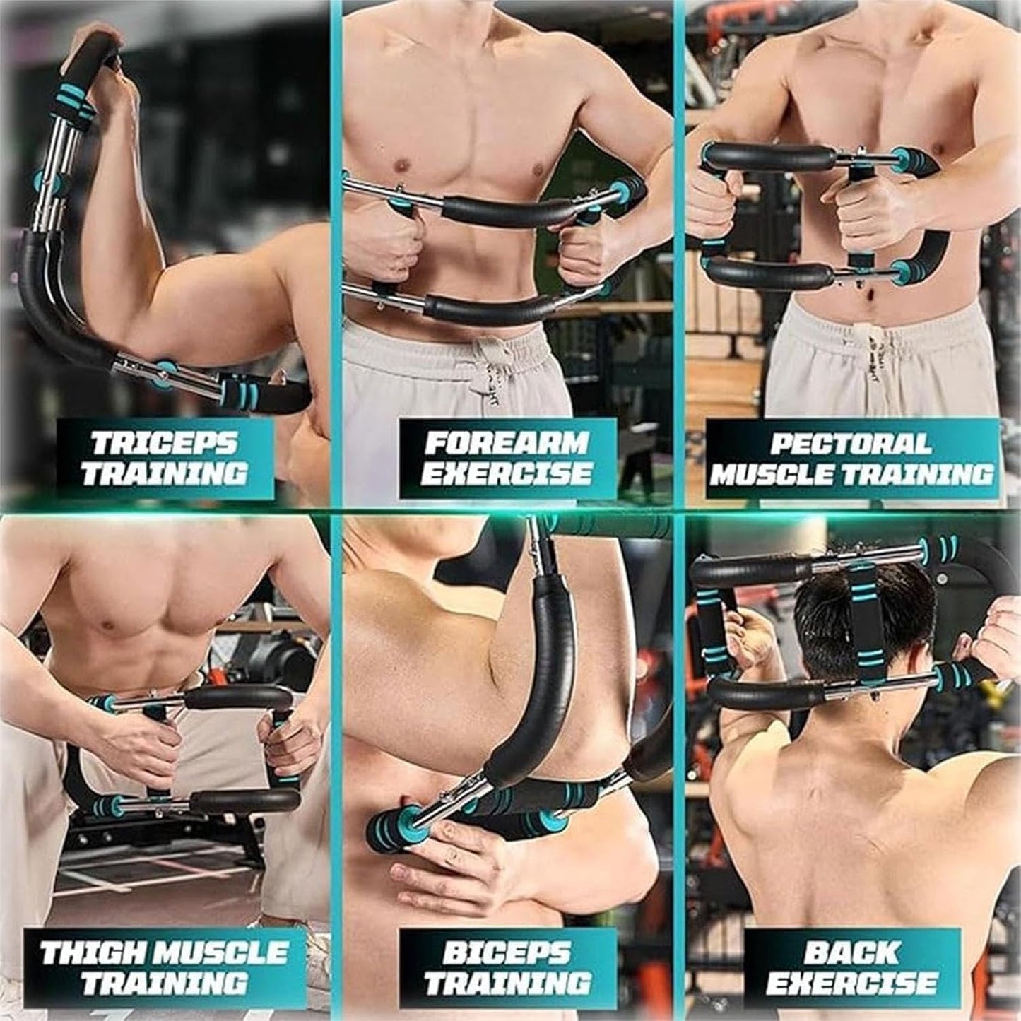 PowerTwist Arm Trainer, Adjustable 20-110lbs Chest Workout Equipment, Portable Arm and Chest Muscle Trainer, PowerTwist Arm Trainer, Upper Body Workout Equipment for Men and Women (40-90lbs Blue)