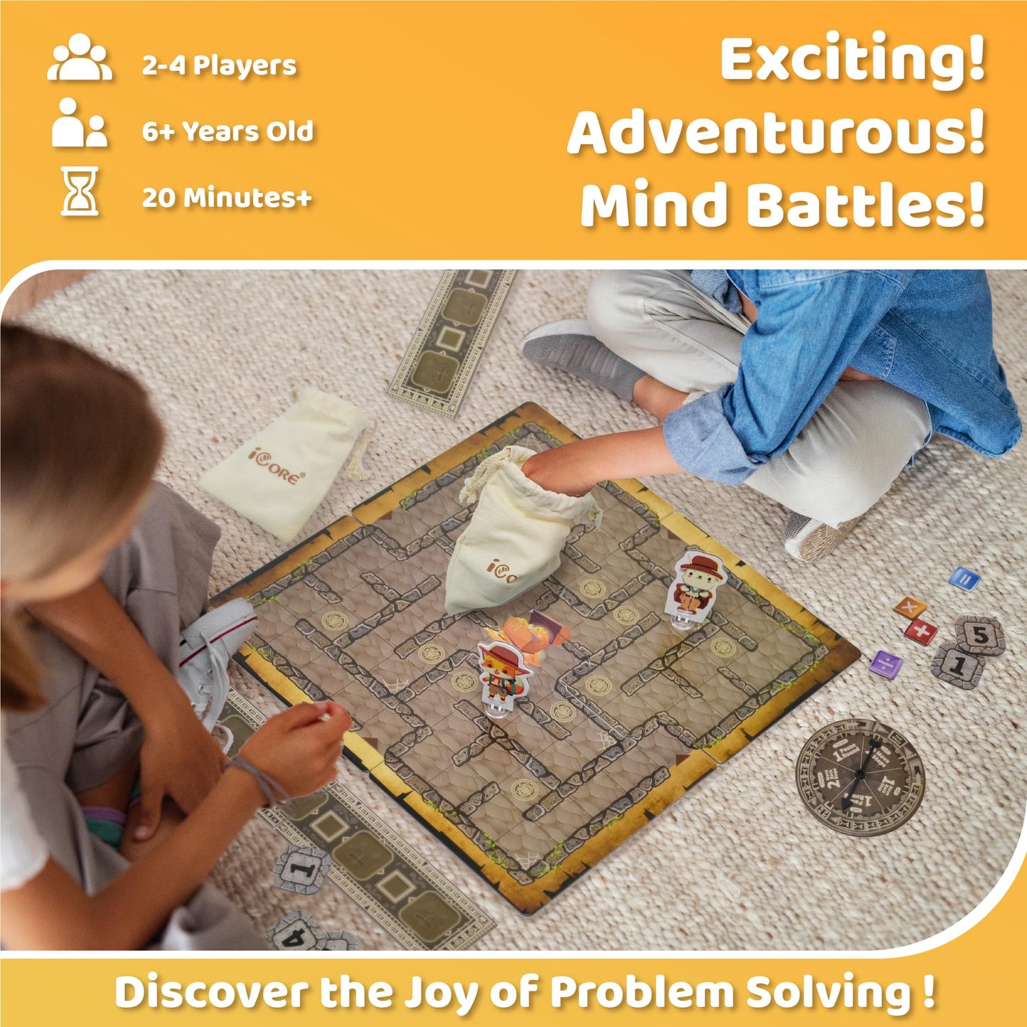 iCore Math Games for Kids, Adults Stress Relief ADHD Math Toys, Smart Learning, Multiplication, Division, Addition, and Subtraction, for Birthday and Family.
