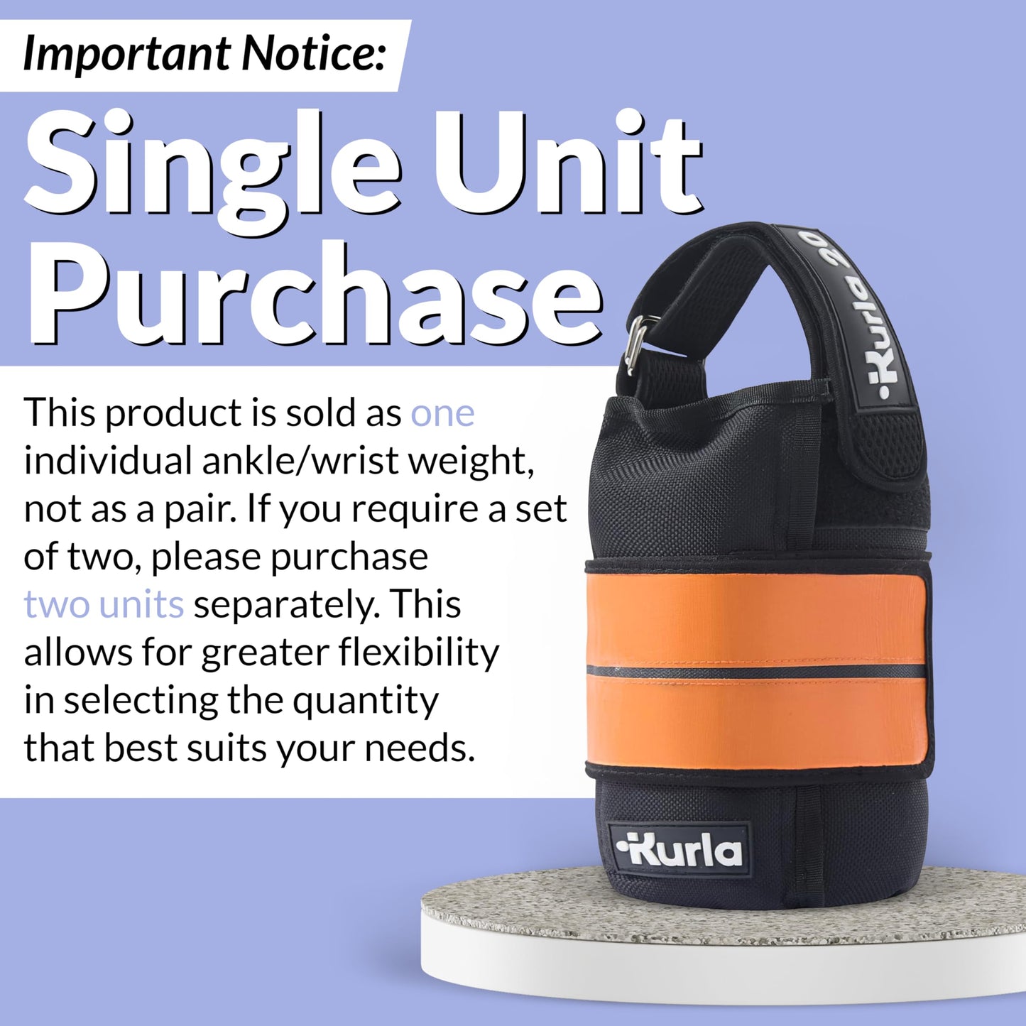 Kurla 20 lbs Ankle & Wrist Weight with Adjustable Strap | Breathable Fabric for Strength Training, Walking, Yoga & Rehab | Durable At-Home Workout Equipment for Men & Women | Orange