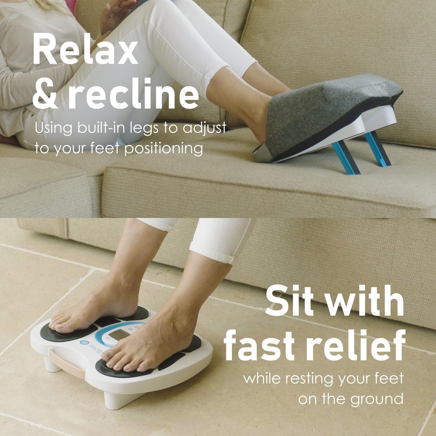 Paingone Fllow EMS Medical Device - Circulation Stimulator - Legs & Feet - 150 Intensity Levels - Muscle Booster Therapy - Remote Control - Relax Muscles & Relieves Pain - Lightweight & Portable