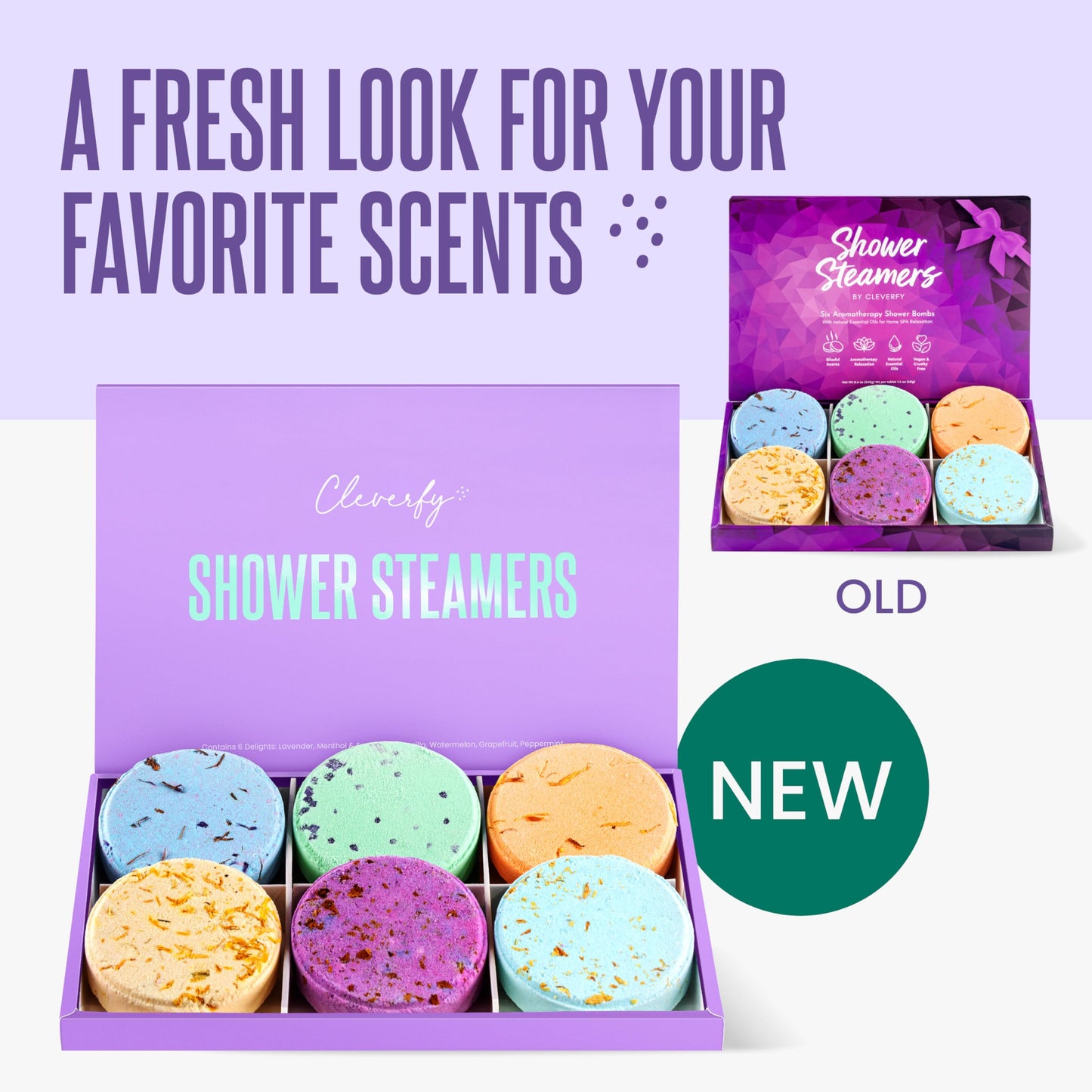 Cleverfy Shower Steamers Aromatherapy for Women and Men – Mothers Day Gifts for Mom- Self-Care Shower Bombs for Stress Relief and Relaxation – 6 Tablets