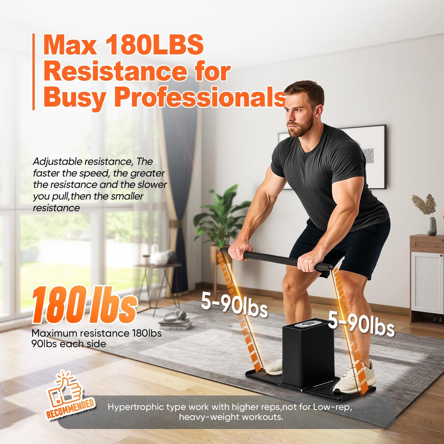 SR3 Pro Smart Home Gym Equipment ,Max 180lbs Resistance Portable Full Body Workout Cable Machine with Ambient Light,at Home Gym | All in One Gym for Travel | Foldable Gym & Home Exercise Equipment