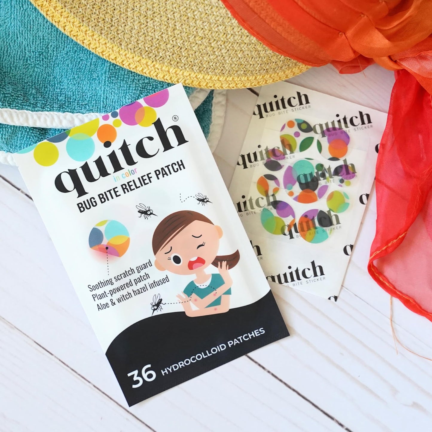 Quitch Mosquito Bite Itch Relief Patch, After Bite Insect Bite Treatment, Anti Itch Cream Alternative, Insect Bite Relief, Cruise, Travel and Camping Essential for Kids