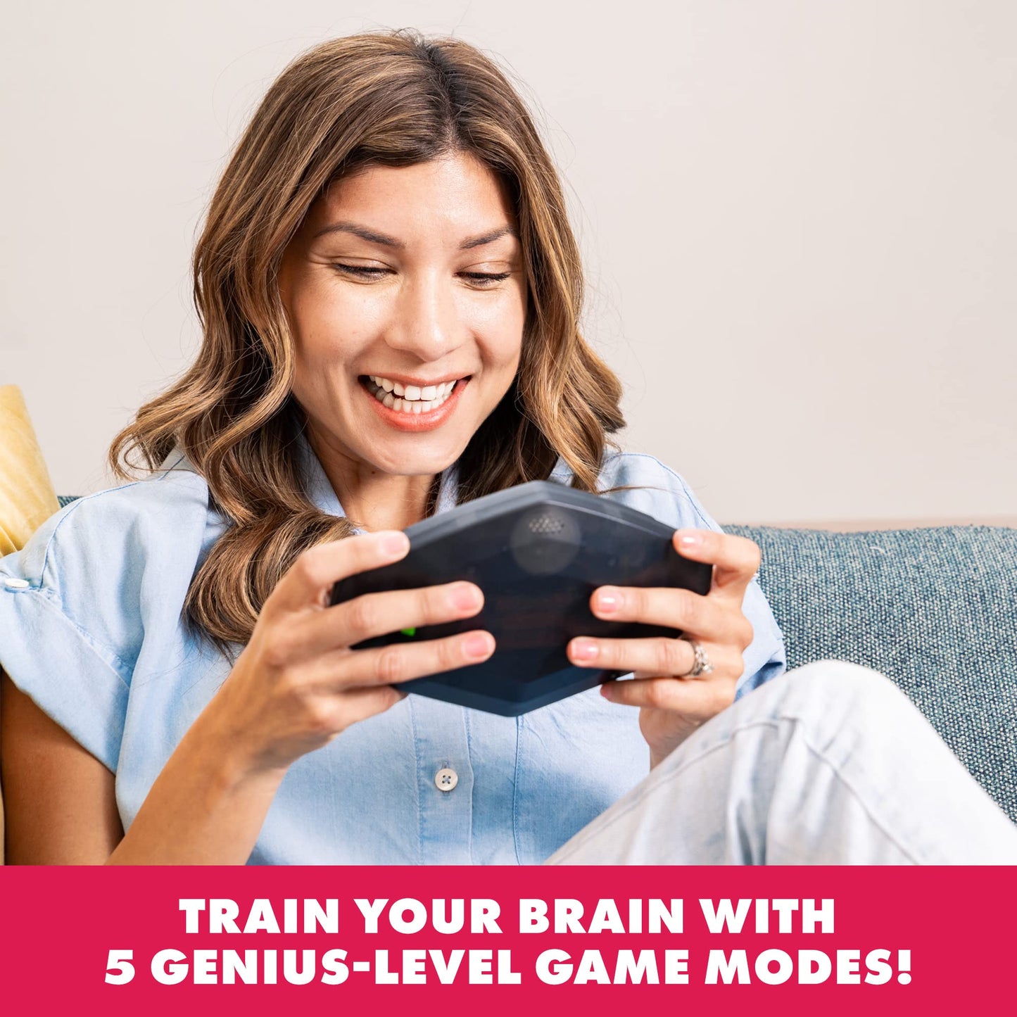 Educational Insights BrainBolt Genius Handheld Electronic Memory Game with Lights & Sounds, Brain Teaser Puzzle Game, Ages 7+