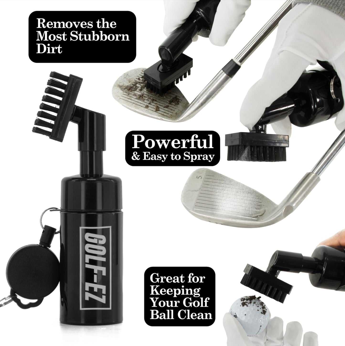 Golf-EZ Golf Essentials Kit | Must Have Golf Accessories - Golf Water Brush, Golf Towel, Golf Club Brush, Golf Ball Marker, Divot Repair Tool, Golf Ball & Golf Tee Holder, Golf Gifts for Men