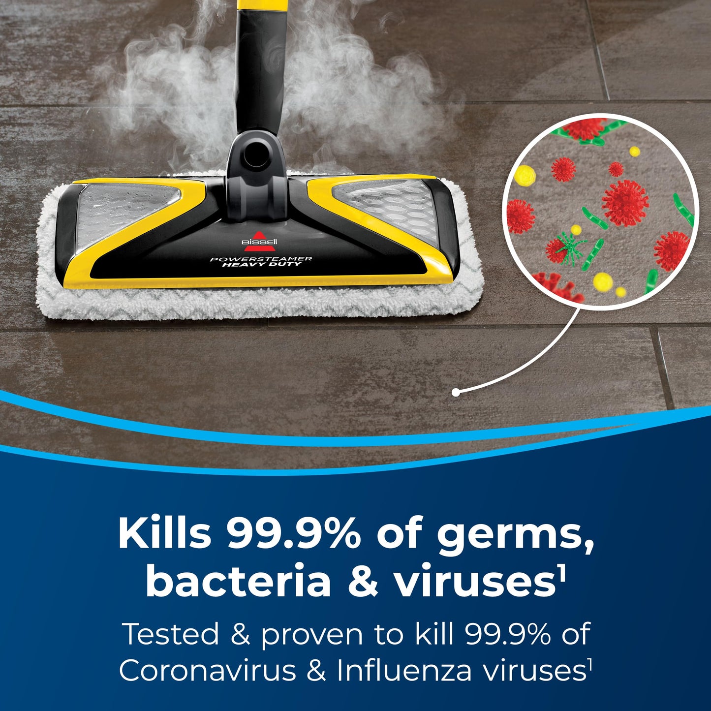 BISSELL Power Steamer Heavy Duty 3-in-1 Steam Mop and Handheld SteamShot for Indoor and Outdoor Use:Garage, Workshop, Auto, Boat, Recreational Vehicles; Windows,Outdoor Furniture and Decks,Black,2685A