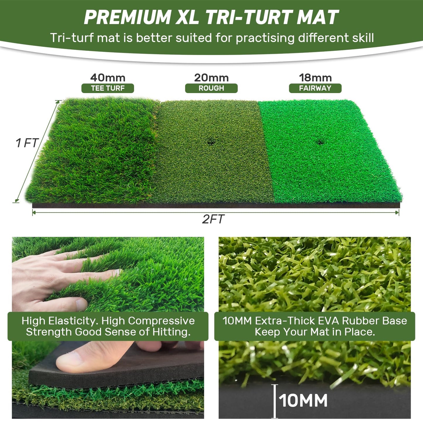 KLAODOT Golf Net with Practice Mat,Golf Hitting Aid Nets 10x7FT for Backyard Driving Chipping Training Swing with Target Mat Balls for Outdoor Indoor,Gifts for Men Dad Him and Golfer