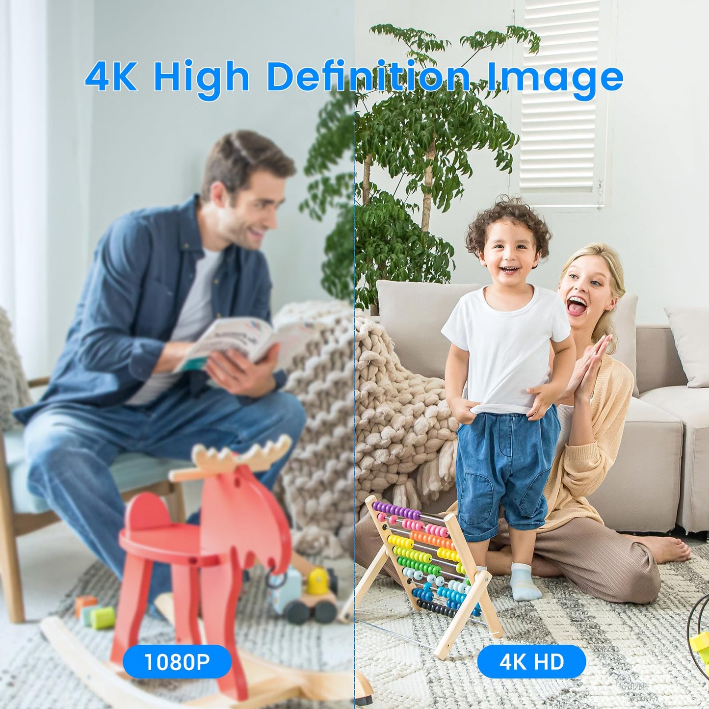 4K WIFI Home Security Camera Wireless Mini Indoor Hidden Spy Camera 4K HD With Night Vision Function, Motion Detection Application Built-in Battery Cat And Dog Camera For Home Security Dog Pet Camera