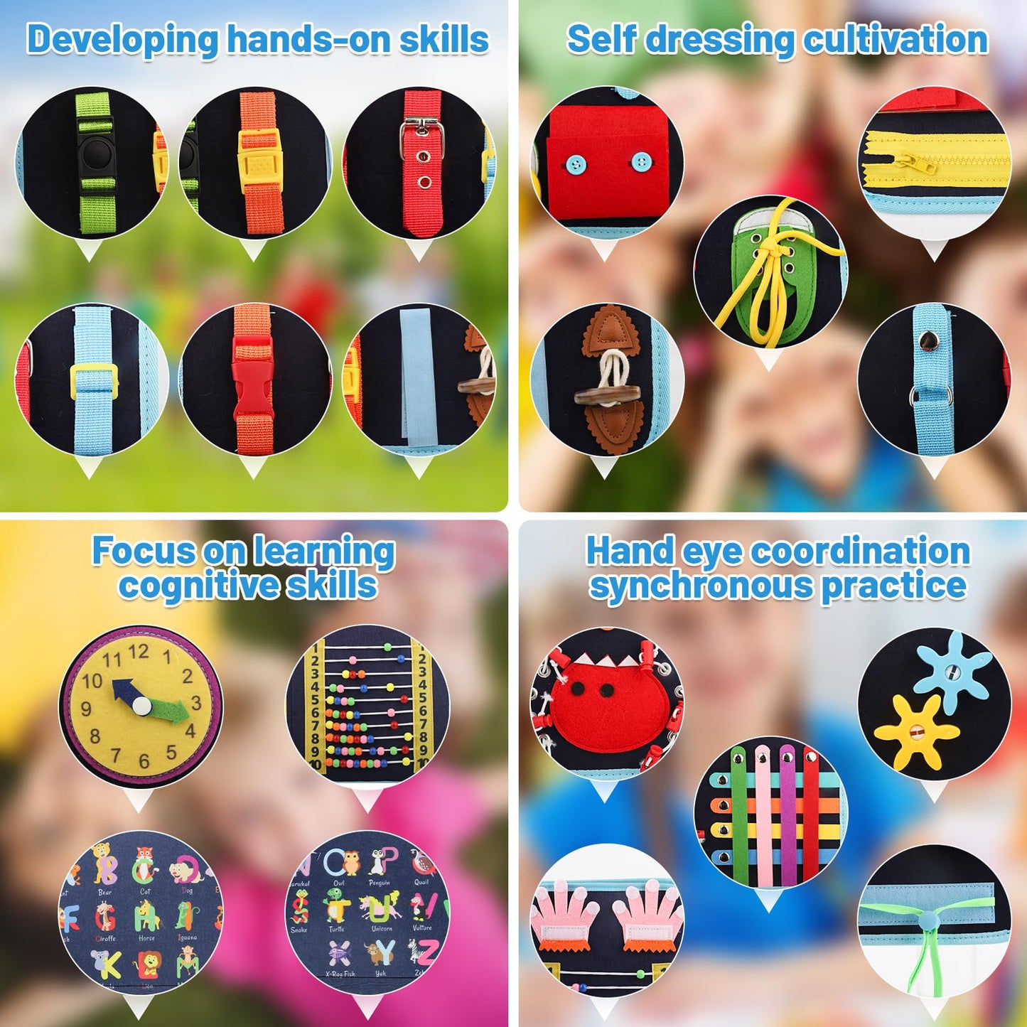 Fidget Blanket for Adults with Dementia,Dementia Activities for Seniors,Alzheimers Dementia Products for Elderly,Toddler Busy Board ,Fidget Toys,Autism Sensory Toys for Autistic Children.