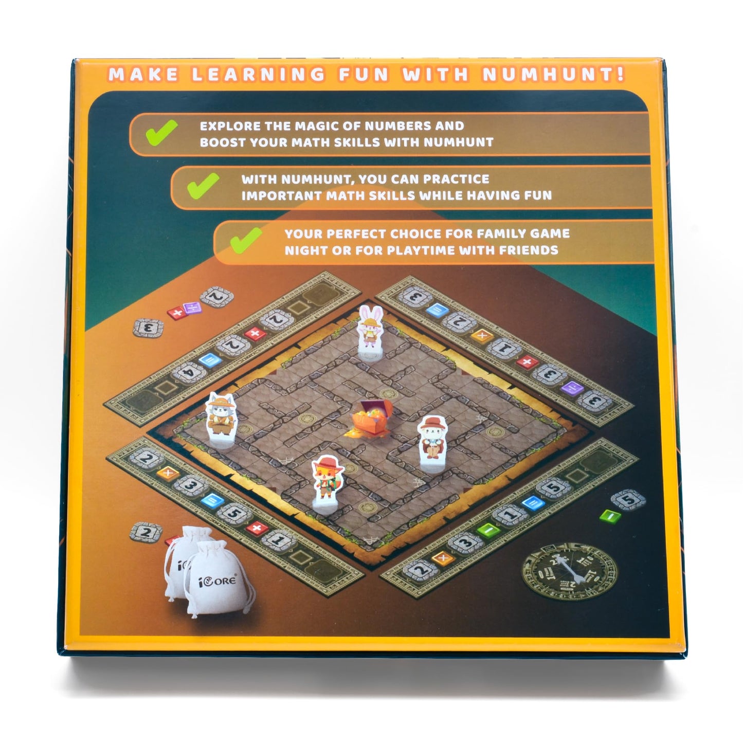iCore Math Games for Kids, Adults Stress Relief ADHD Math Toys, Smart Learning, Multiplication, Division, Addition, and Subtraction, for Birthday and Family.
