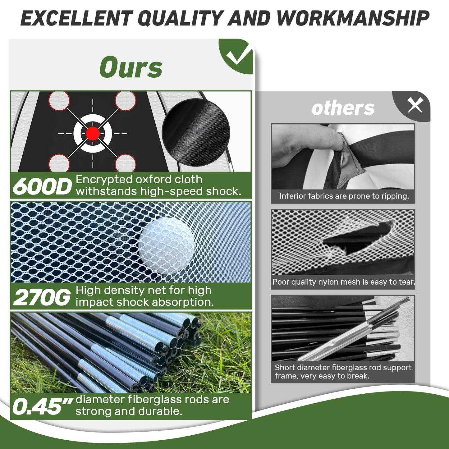 KLAODOT Golf Net with Practice Mat,Golf Hitting Aid Nets 10x7FT for Backyard Driving Chipping Training Swing with Target Mat Balls for Outdoor Indoor,Gifts for Men Dad Him and Golfer
