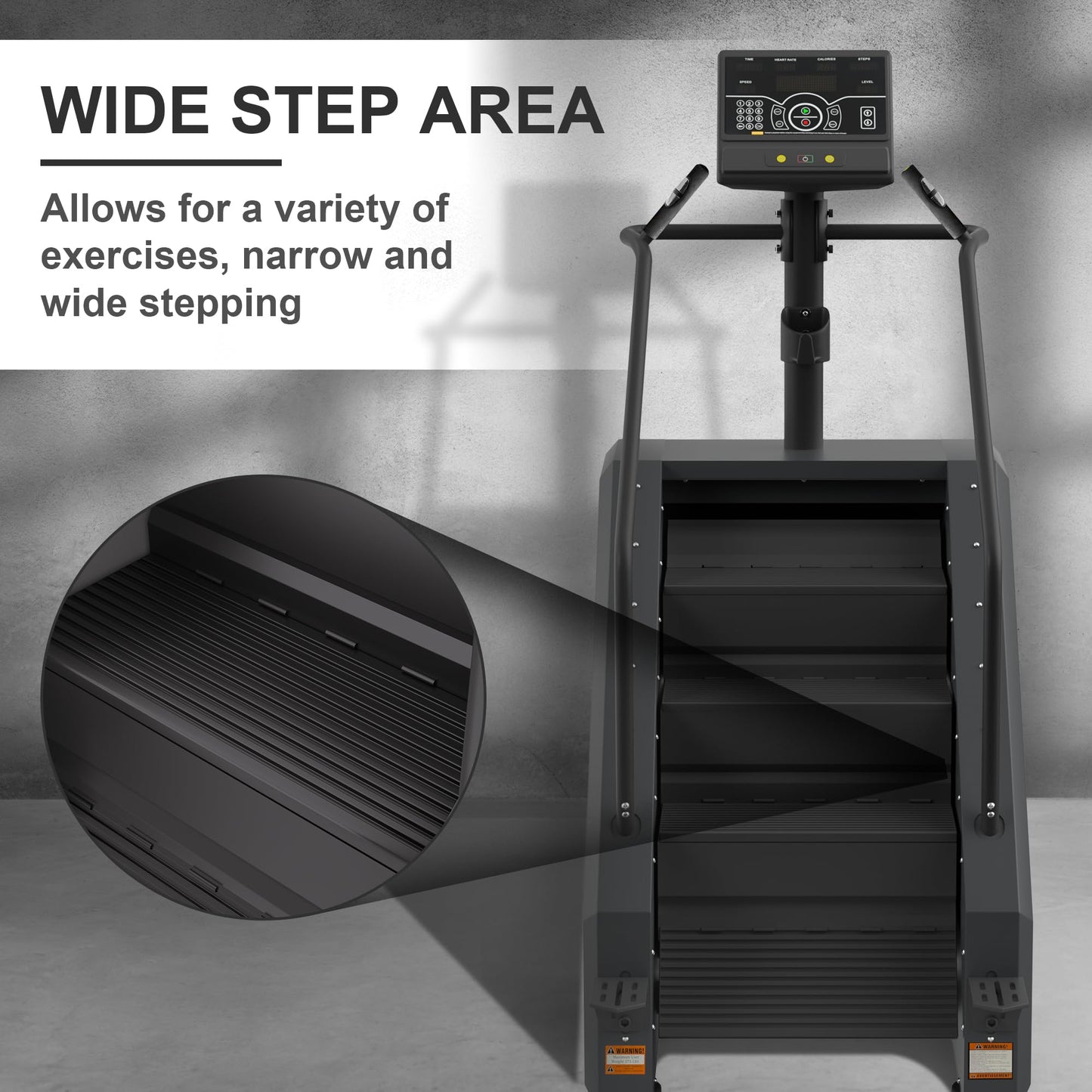 Fitvids Stair Stepper Machine, Continuous Climbing Stair Machine, Commercial Grade Stair Stepping Machine for Cardio and Lower Body Workouts, Max Load 375LBS