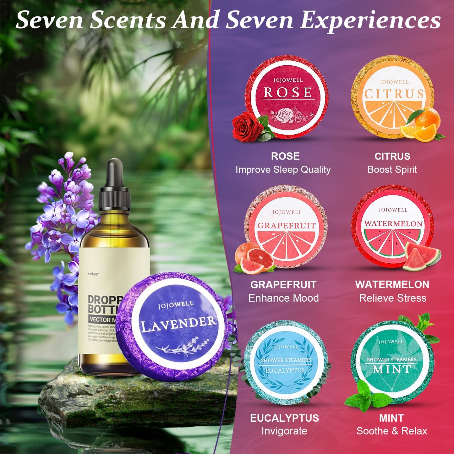 Shower Steamers Aromatherapy - 21Pcs Gifts for Women, Wife, Essential Oil, Nasal Relief, Self Care Spa, Birthday, Mothers Day Gifts for Mom from Daughter