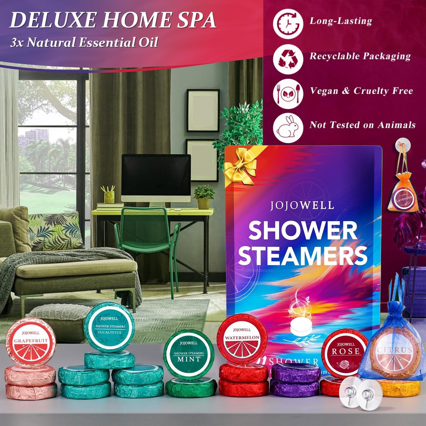 Shower Steamers Aromatherapy - 21Pcs Gifts for Women, Wife, Essential Oil, Nasal Relief, Self Care Spa, Birthday, Mothers Day Gifts for Mom from Daughter