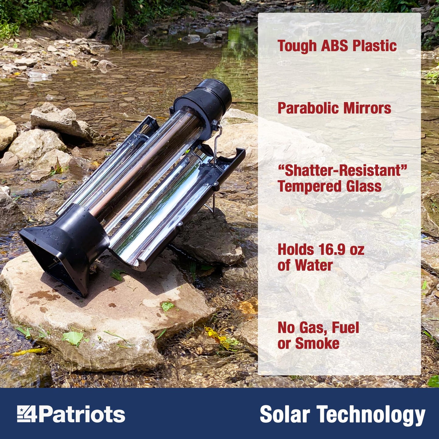 4Patriots Sun Kettle: Portable Solar Water Heater For Hunting & Emergencies - 16.9 oz Capacity