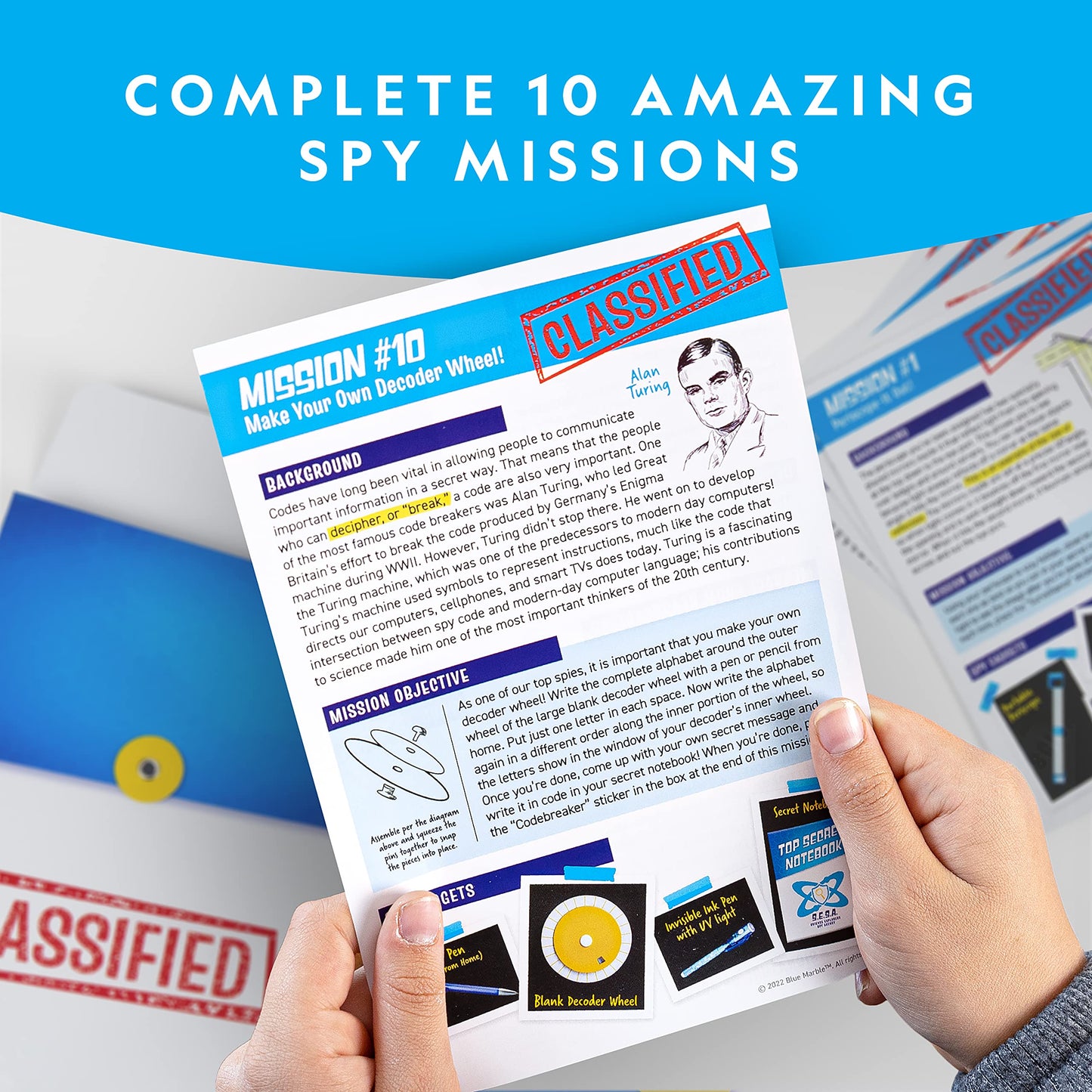 NATIONAL GEOGRAPHIC Spy Science Kit - Kids Spy Activity Set, Complete 10 Secret Spy Missions with Spy Gadgets for Kids and Spy Gear, Kids Detective Kit, Science Kits for Kids, Pretend Play