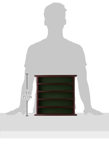 Clubhouse Collection Mahogany Golf Ball Display Cabinet - Displays up to 25 Golf Balls