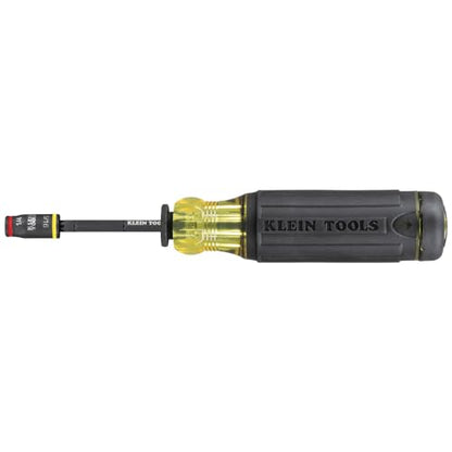 Klein Tools 32304 Screwdriver, 14-in-1 Adjustable Screwdriver with Flip Socket, HVAC Nut Drivers and Bits, Impact Rated