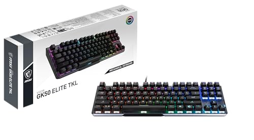 MSI Vigor GK50 Elite TKL LL US Mechanical RGB Gaming Keyboard with Kahil Blue Switches