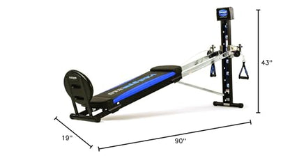 Total Gym Home Gym Workout Machine Equipment Set w/ Squat Stand, Leg Pull, & 2 Ankle Cuffs