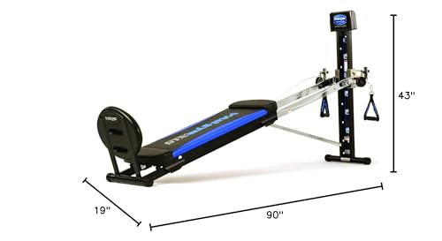 Total Gym Home Gym Workout Machine Equipment Set w/ Squat Stand, Leg Pull, & 2 Ankle Cuffs