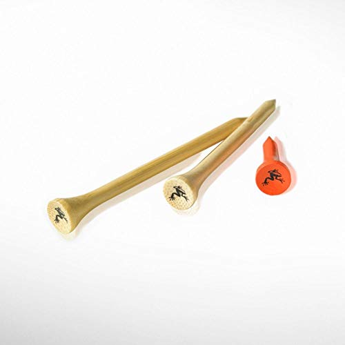 Frogger Green Monsters Bamboo Golf Tees, 50 Count (2-3/4"), Made from Ultra-Strong and Sustainable Bamboo, Stronger Than Traditional Hard Wood Tees