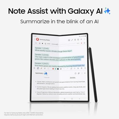 SAMSUNG Galaxy Z Fold 6 AI Cell Phone, 512GB Unlocked Android Smartphone, Circle to Search, Handsfree Live Interpreter, AI Photo Edits, Large Screen, 2024,US 1 Yr Manufacturer Warranty, Silver Shadow