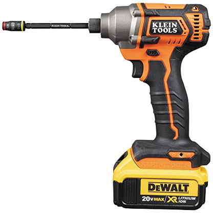 Klein Tools 32304 Screwdriver, 14-in-1 Adjustable Screwdriver with Flip Socket, HVAC Nut Drivers and Bits, Impact Rated