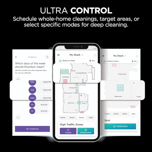 Shark AI Ultra Voice Control Robot Vacuum with Matrix Clean Navigation, Home Mapping, 60-Day Capacity, XL Self-Empty Base for Homes with Pets, Carpet & Hard Floors