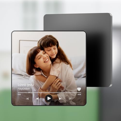 Coiisovd Custom Music Photo Gifts for Mom, Customized Fridge Magnet Gift for Mothers Day Birthday Christmas from Kids Daughter Son, Unique Spotify Song Plaque Gifts for Mama Grandma Wife