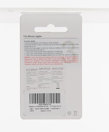 Meatanty Metal Tiny Mouse Jiggler, USB Mouse Mover Undetectable, Automatic Shaker with Separate Mode and ON/Off Buttons, Mouse Moving Device LED Screen, Wiggler Giggler Keep Computer/PC/Laptop Awake