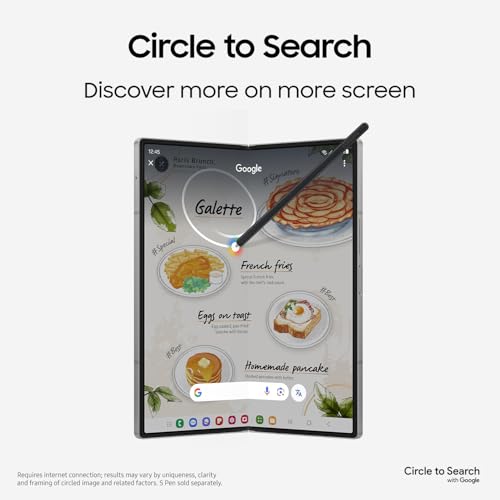 SAMSUNG Galaxy Z Fold 6 AI Cell Phone, 512GB Unlocked Android Smartphone, Circle to Search, Handsfree Live Interpreter, AI Photo Edits, Large Screen, 2024,US 1 Yr Manufacturer Warranty, Silver Shadow