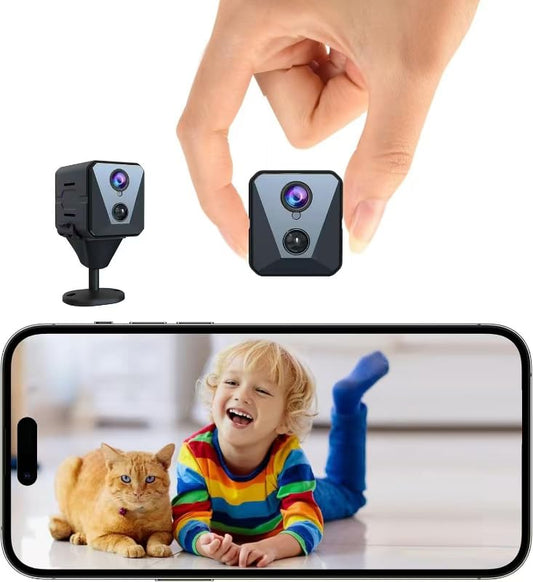 Funstorm 2025 Upgraded Spy Camera-Hidden Camera-4K HD WiFi Camera, Clear Night Vision, Wireless Security Camera, 100 Days Battery Life, Nanny Camera, Indoor Camera for Pet/Baby,AI Motion Detection