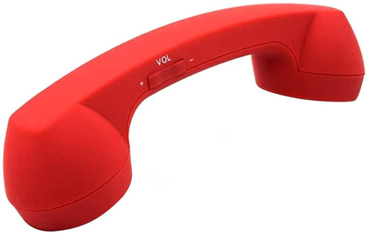 Retro Phone Handset with Wireless Bluetooth and USB Handsets for Cell Phones Radiation-Proof Comfortable Call (Red)