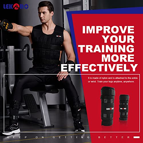 Adjustable Ankle Weights, Leg Weights, Removable Ankle Weights for Men Women, for Running, Walking, Jogging, Workout, Fitness, 1Pair 2 Pack (Max 22 LBS)