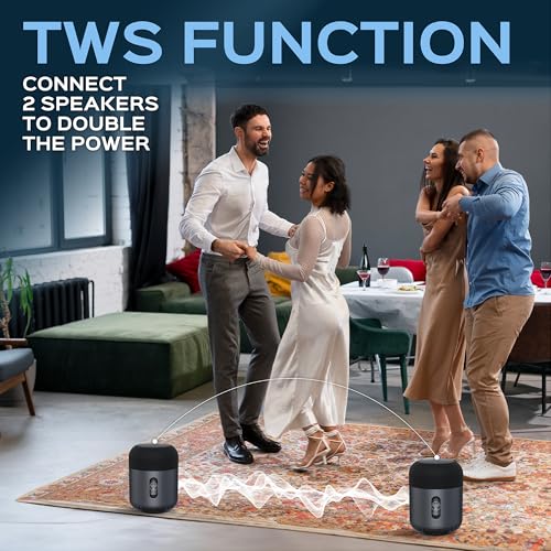 TREBLAB HD-360 Pro - Ultra High-Tech Bluetooth Speaker with 360° Surround Sound, 90W High-Powered 5-Driver System w/Subwoofer & 8 Bass Radiators, Portable Wireless Speaker for Home, Party, Outdoor