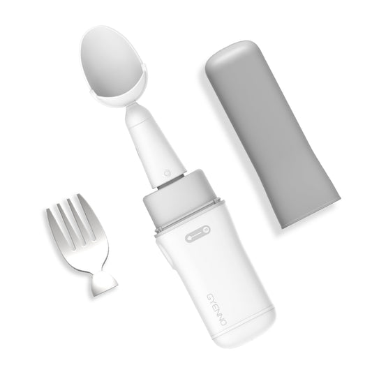 GYENNO Parkinson Spoon for Essential Tremor and Parkinson's Disease, Parkinson Utensil with Active Stabilizing Technology, Adaptive Utensil for Elderly with Intelligent Eating Assistance