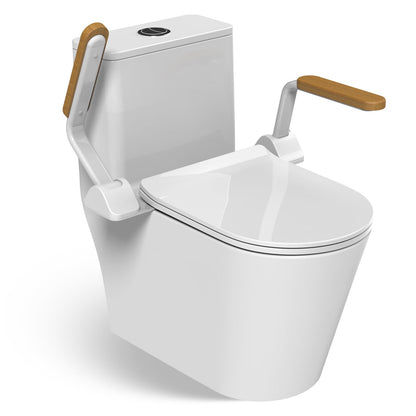 HEINSY Toilet Safety Rail, Heavy Duty Foldable Toilet Handrail, Aluminum Alloy Support Up to 480LBS Perfect for Elderly Senior Handicap Pregnant