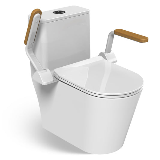 HEINSY Toilet Safety Rail, Heavy Duty Foldable Toilet Handrail, Aluminum Alloy Support Up to 480LBS Perfect for Elderly Senior Handicap Pregnant
