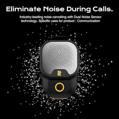 Rythflo Wearable Bluetooth V5.3 Speaker, 30H Working Time Clip-On Wireless Jobsite Water-Resistant TWS Portable Speaker, IPX7 Waterproof, Built-in ENC Mic for Hands-Free Music/Calls
