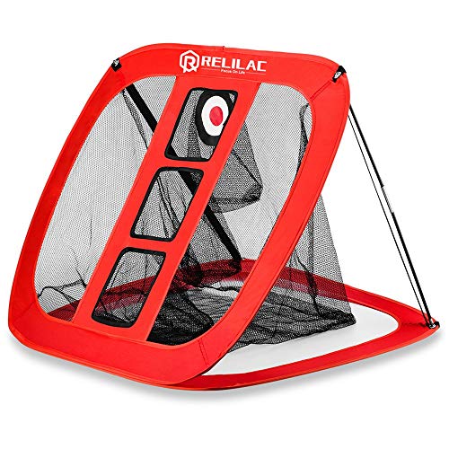 RELILAC Pop Up Golf Chipping Net - Indoor/Outdoor Golfing Target Accessories for Backyard Accuracy and Swing Practice - Great Gifts for Men, Dad, Husband, Women, Kid, Golfers