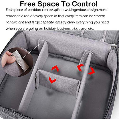 Electronics Accessories Organizer Bag, Electronic Organizer Travel Universal Cable Organizer Electronics Accessories Cases for Cable,Charger, Phone, USB, SD Card, Business Travel Gadget Bag, Dark Blue