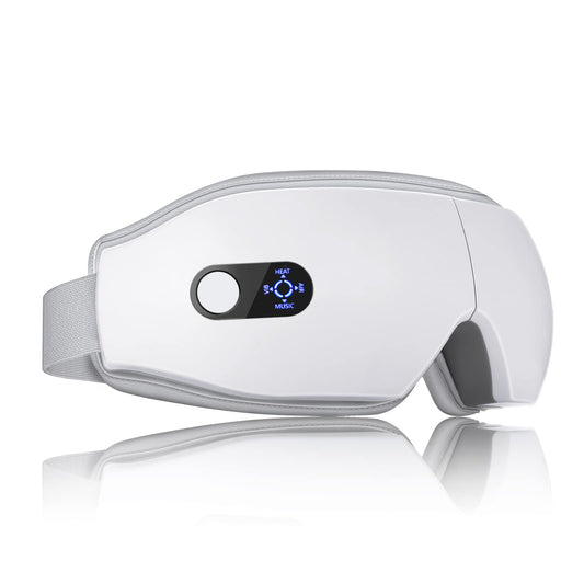 NOWWISH Eye Massager with Heat - Mothers Day Gifts for Mom Wife, Smart Mask for Relax Eye, Birthday Gifts for Women and Men - White