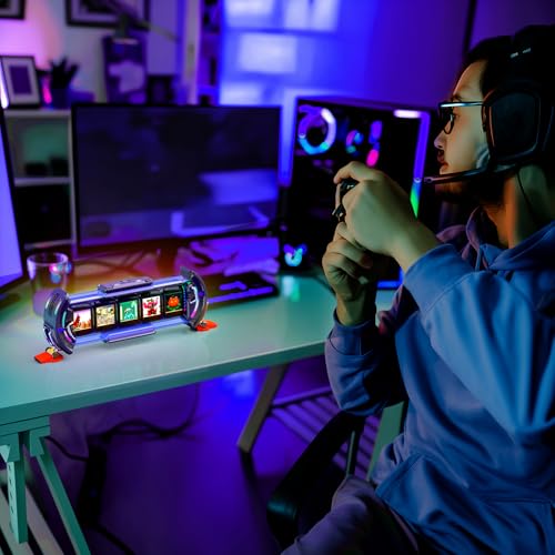 Divoom Times Gate - Cyberpunk Gaming Setup Digital Clock with Smart APP Control, WiFi Connect, RGB LED Display, Personalized Dashboard, Pixel Art for Gaming Room & Office Decor(Sliver)