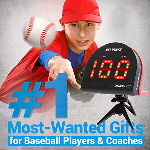NetPlayz Baseball Radars, Speed Sensors Training Equipment (Hands-Free Radar Guns, Pitching Speed Guns | Baseball Gifts, High-Tech Gadget & Gear for Baseball Players